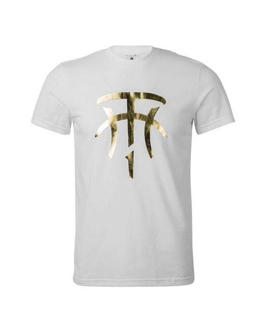 Adidas White Basketball Sports T-Shirt for men