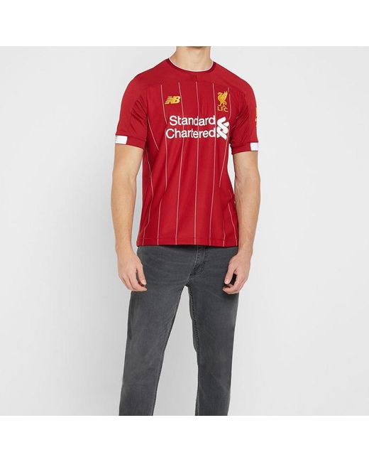New Balance Red Liverpool Home Soccer Jersey Fan Edition Asia Sizing for men