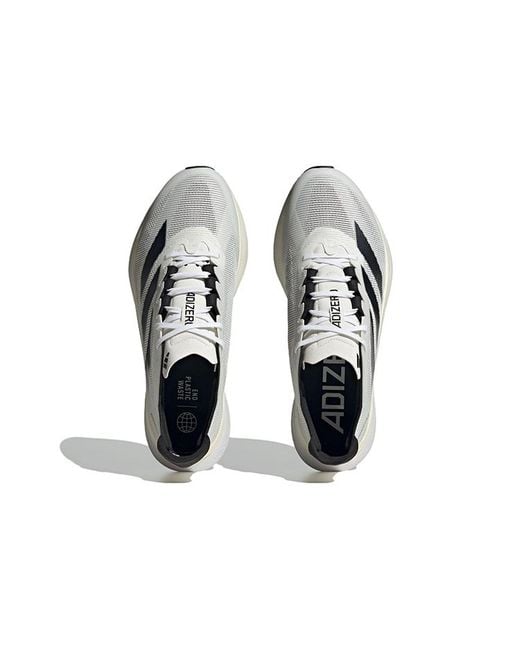 Adidas White Adizero Boston 12 'Cloud Night Metallic' for men