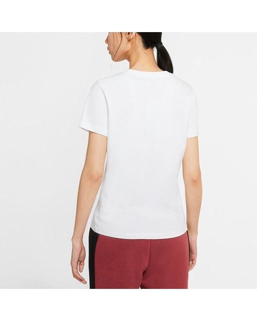 Nike White (Wmns) Cartoon Logo Knit Short Sleeve