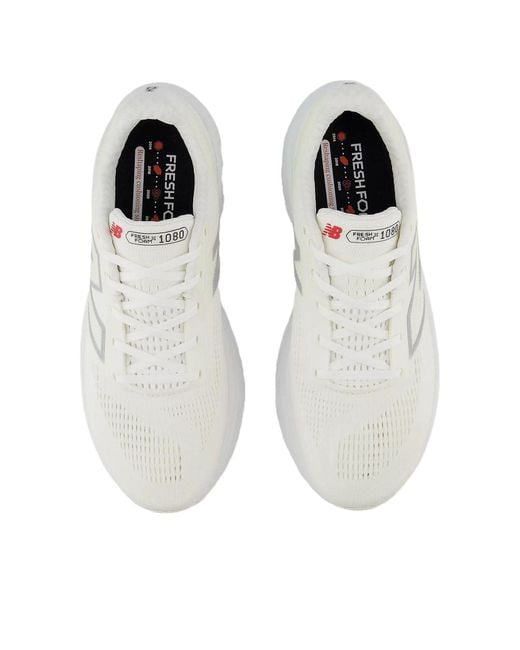 New Balance White Fresh Foam X 1080 V14 2E Metallic Sea Salt' for men