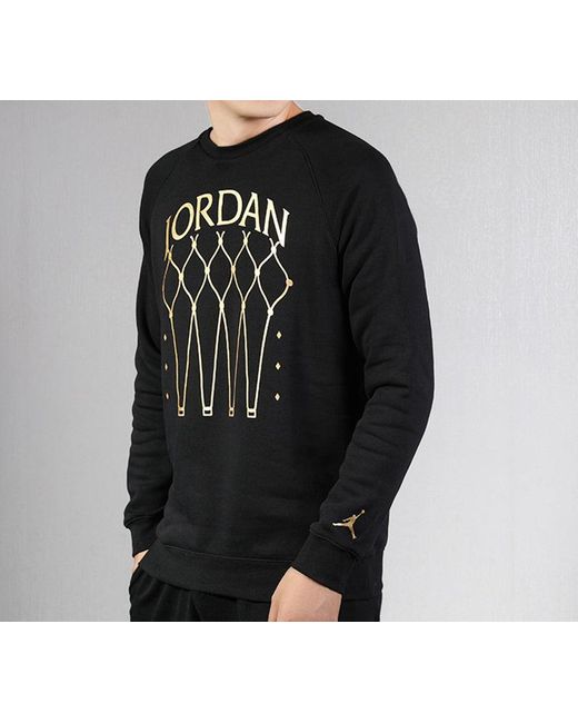 Nike Black Fleece Knit Round Neck Hoodie for men