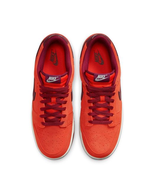 Nike Red Dunk Low Suede' for men