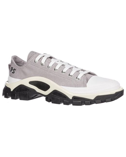 Adidas White Raf Simons X Detroit Runner 'Light Granite' for men