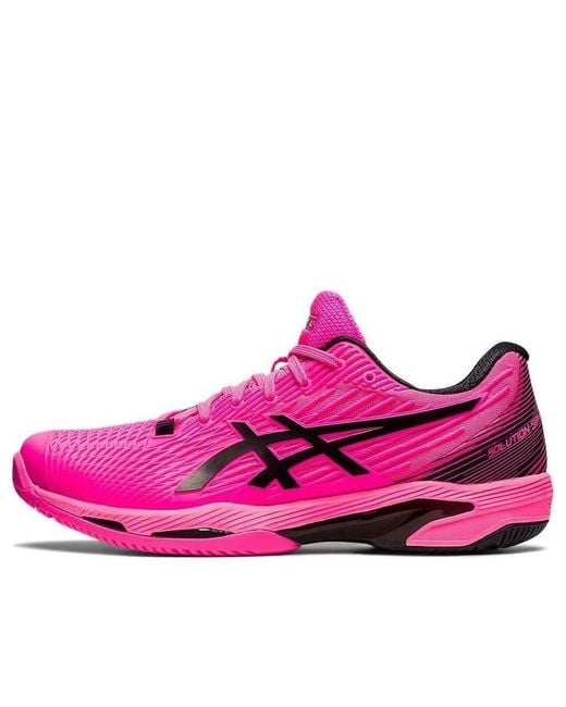 Asics Pink Solution Speed Flytefoam 2 Tennis Shoes for men
