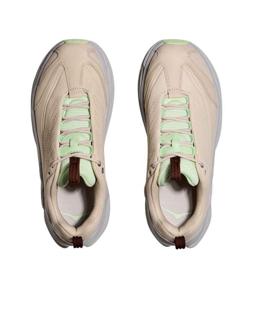 Hoka One One White Elevon X 'Oatmeal Luna Moth' for men