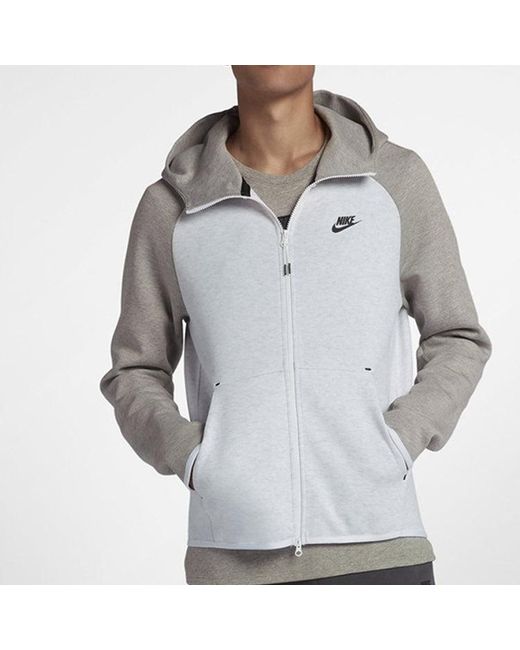 Nike Gray Athleisure Casual Sports Hooded Jacket for men