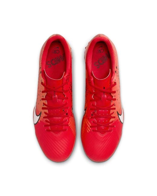 Nike Red Air Zoom Vapor 15 Academy Mds Tf Turf Tf 'Light Crimson Bright Mandarin' for men