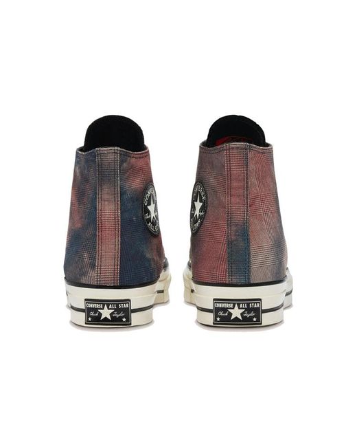 Converse Blue Chuck 70 High 'Tie Dye Plaid' for men