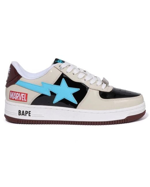 A Bathing Ape Blue X Marvel Comics Bape Sta Low 'Cream' 0Zxshm191906J-Gyb for men