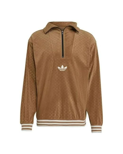 Adidas Brown Originals Funnel Velour for men
