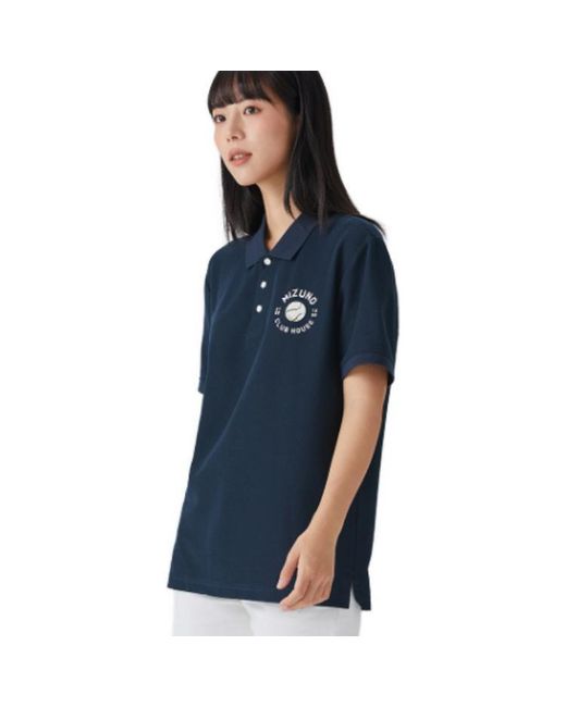 Mizuno Blue Heritage Polo Shirt for men