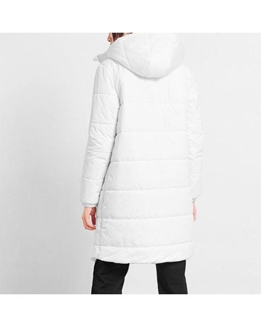 Vans White (Wmns) Long Hooded Puffer Jacket