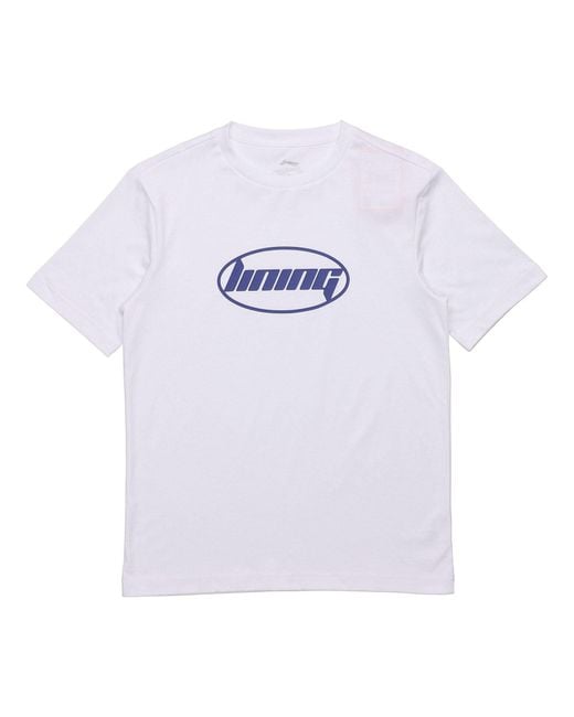 Li-ning White Logo T-Shirt for men