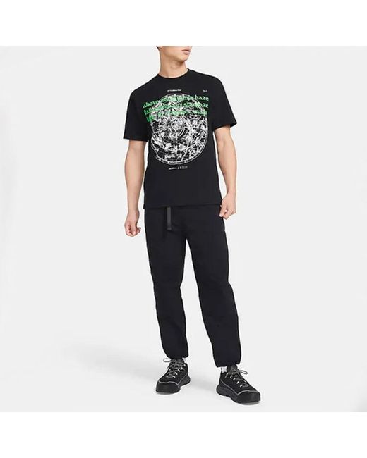 Nike Black Acg Stargaze Athleisure Casual Sports Round Neck Short Sleeve for men