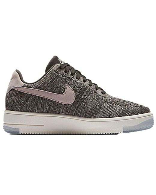 Nike Wmns Air Force 1 Flyknit Low Midnight Fog Silt Ivory in Brown Lyst UK