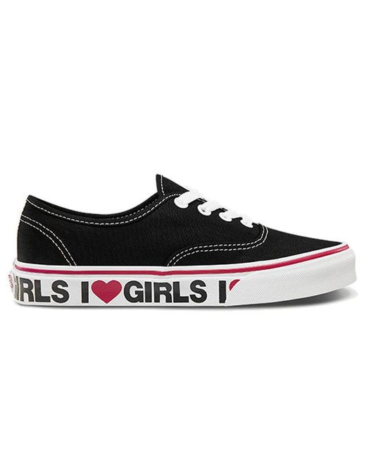 Vans Black Authentic 'I Love Girls' for men