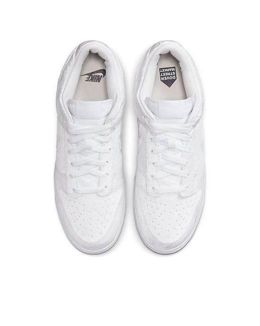 Nike White X Dover Street Market Dunk Low Velvet' for men