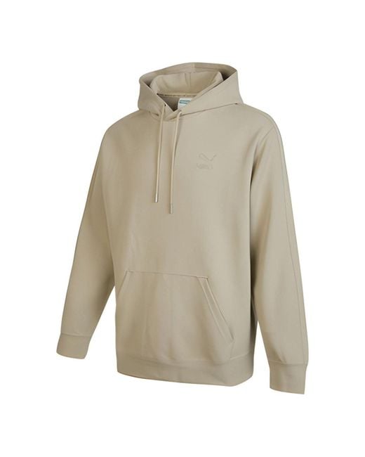 PUMA Gray Classics Relaxed Hoodie for men