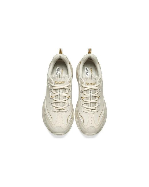 Skechers White D'Lites 1.0 Marathon Running Shoes for men