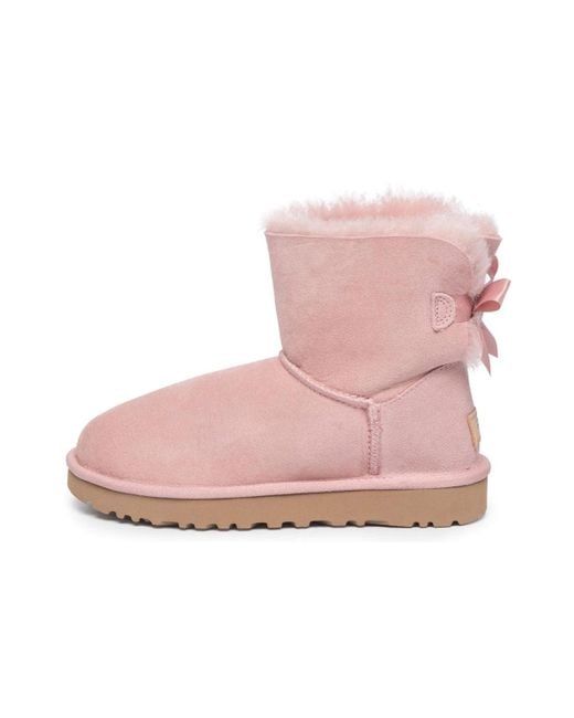 Ugg Pink (Wmns) Mini Baley Bow Ii Snow Boots