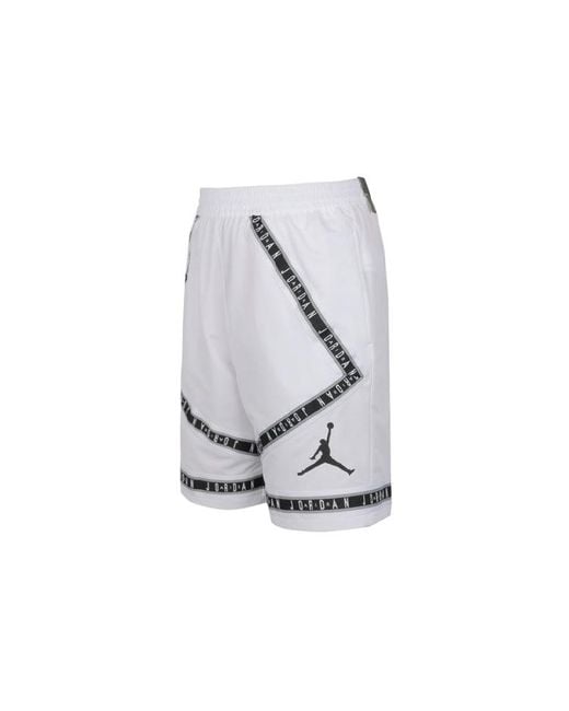 Nike White Alphabet Sports Basketball Shorts for men