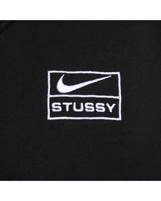 Nike Black X Stussy Ss24 Full-Zip Fleece Hoodie for men