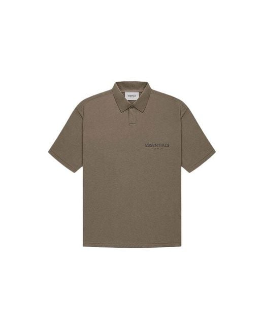 Fear Of God Brown Fw21 Logo Polo Shirt 'Harvest' for men