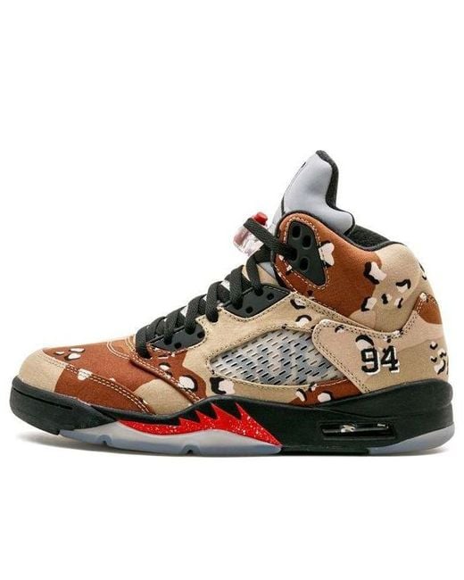 Nike Brown 5 Retro X Supreme 'Desert Camo' for men