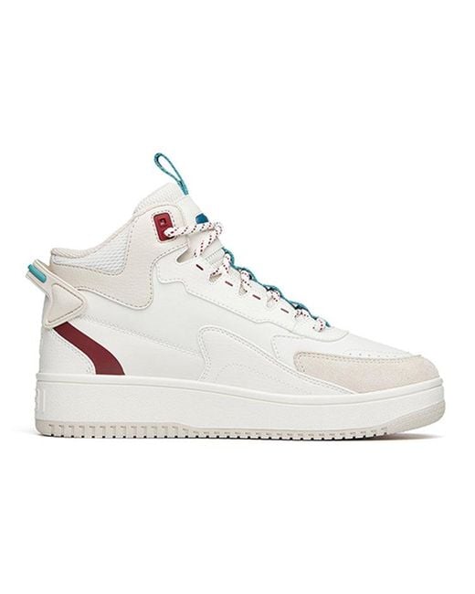 Anta White (Wmns) Fashion Series Sneakers High 'Light'