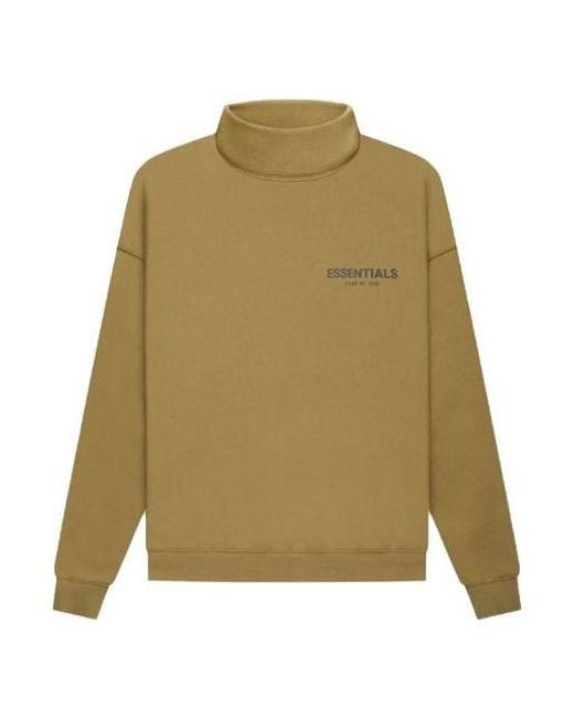 Fear Of God Green Fw21 Pullover Mock Neck Sweatshirt 'Amber' for men