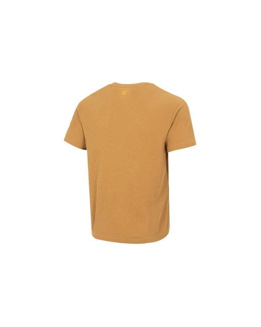 Adidas Natural Neo Contrasting Colors Pocket Athleisure Casual Sports Round Neck Short Sleeve Wheat T-Shirt for men