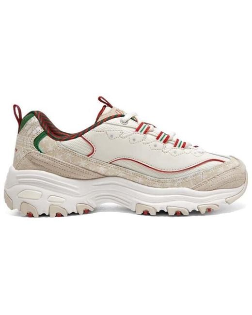 Skechers White (Wmns) D'Lites 1.0 'Christmas Edition