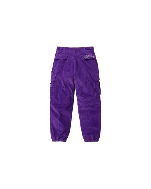 Supreme Ss22 Week 14 X Nike Arc Corduroy Cargo Pant Logo in Purple