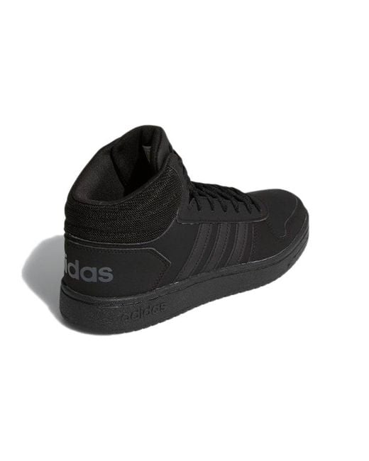 Adidas Black Hoops 2.0 Mid Shoes 'Core' for men