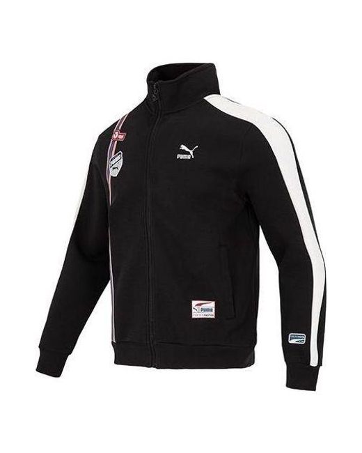 PUMA Black Team Badge Zipper Jacket for men