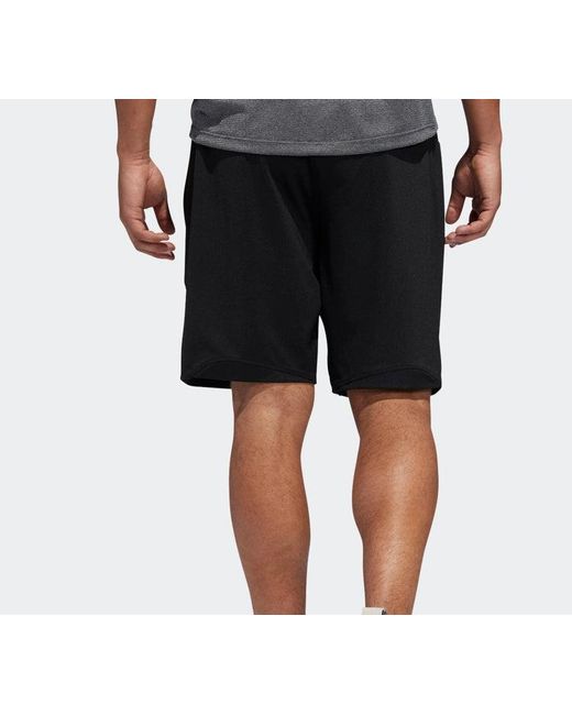 Adidas Black Sports Slogan Knitted Shorts for men