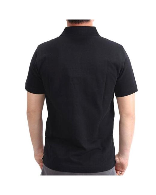 Burberry Black Logo Lapel Short Sleeve Polo Shirt for men