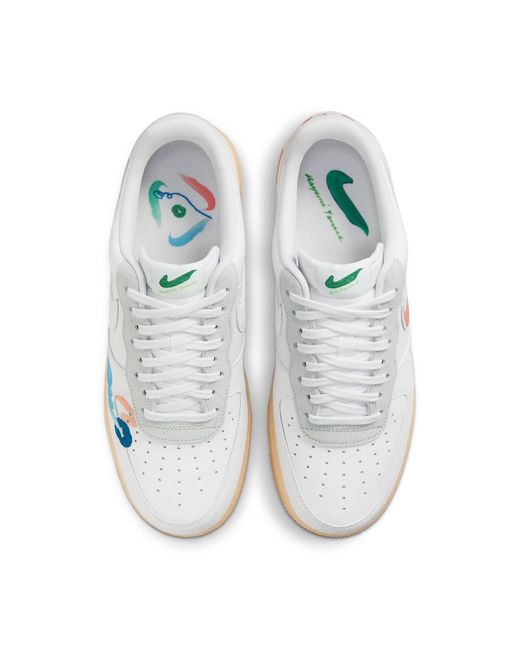 Nike White X Mayumi Yamase Air Force 1 Flyleather 'Earth Day' for men