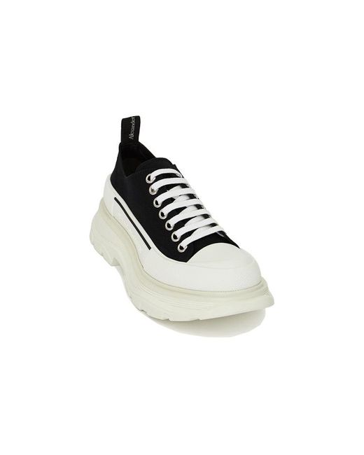 McQueen Black Tread Slick Lace Up