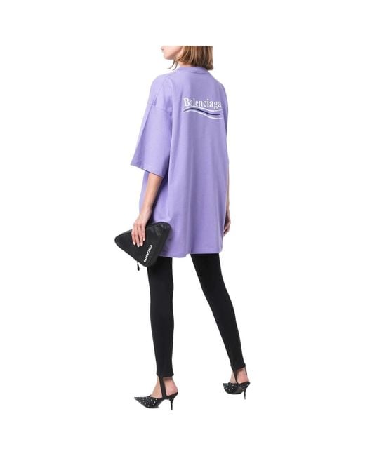 Balenciaga Purple Political Campaign T-Shirt Large Fit