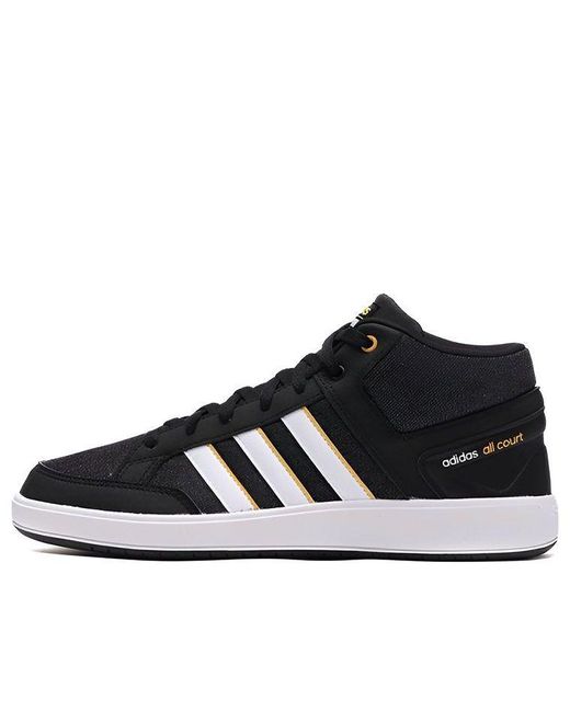 Adidas Black All Court Mid Tennis Shoes for men