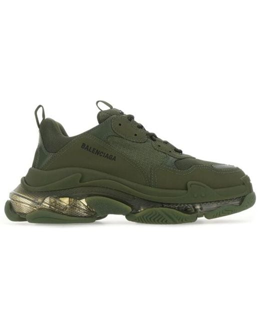 Balenciaga Green Triple S Sneaker 'Clear Sole for men