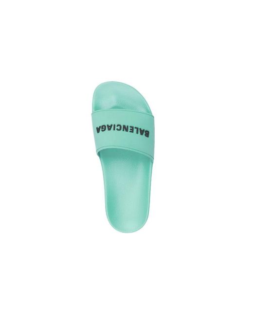 Balenciaga Green (Wmns) Pool Slides 'Mint'