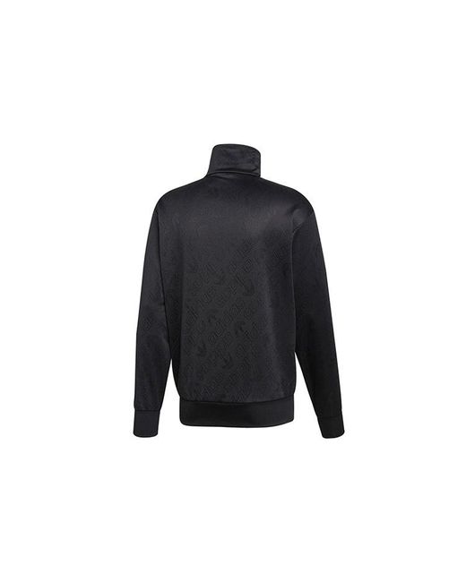 Adidas Blue Originals Stand Collar Athleisure Casual Sports Stripe Jacket for men