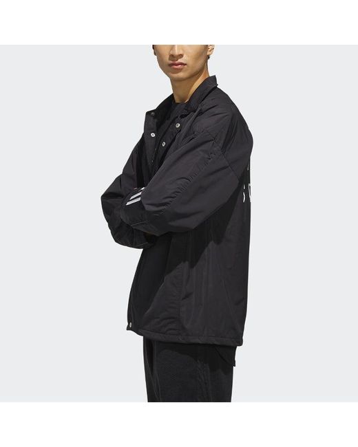 Adidas Blue S2S Coach Jk Back Printing Sports Stand Collar Jacket for men