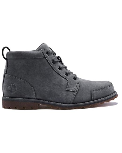 Timberland Black Earthkeepers Leather Chukka Wide Fit Boots 'Dark Nubuck' for men
