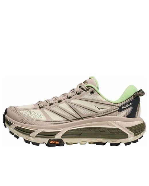 Hoka One One White Mafate Speed 2 'Putty Eucalyptus' for men