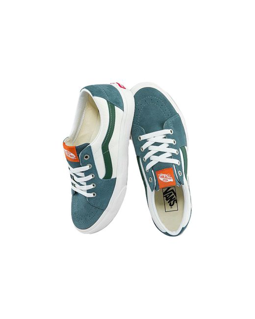 Vans Blue Sk8-Low Low Tops Casual Skateboarding Shoes for men