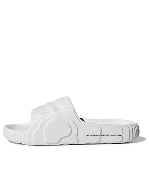 Adidas White Adilette 22 Slides 'Crystal' for men